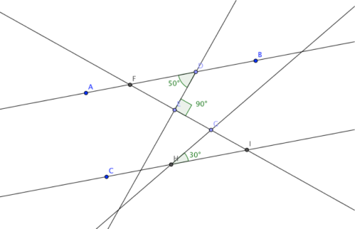 Geometry Problem 1. (Standard Lines: parallel, perpendicular, properties of angles)